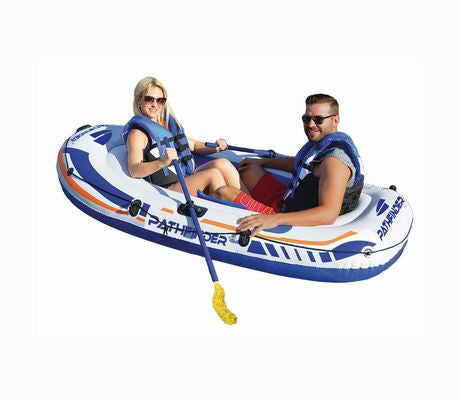 QHYTL Inflatable Kayak Fishing Boats Inflatable Boats For The Sea Fishing  Set Up 2-Person Boat Set With Oars + Inflator Water Sports